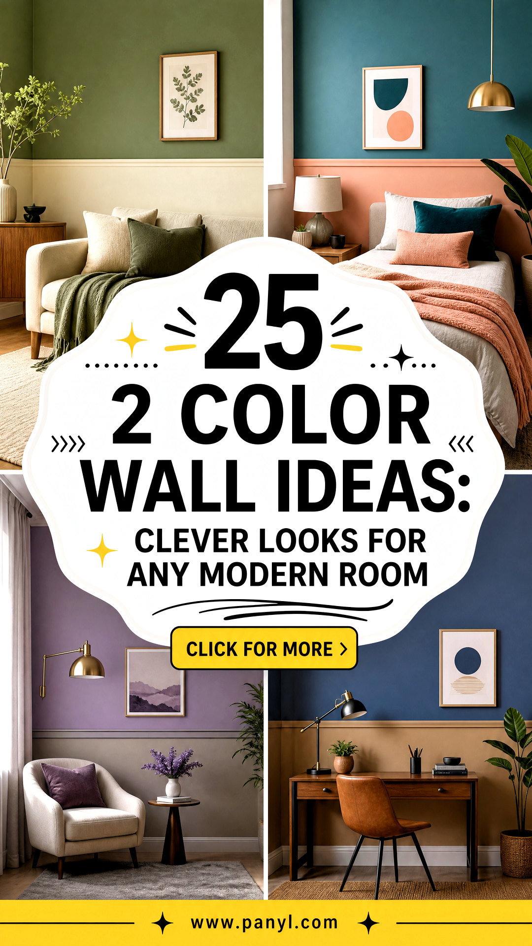 25 2 Color Wall Ideas Clever Looks for Any Modern Room - 25 2 Color Wall Ideas: Clever Looks for Any Modern Room