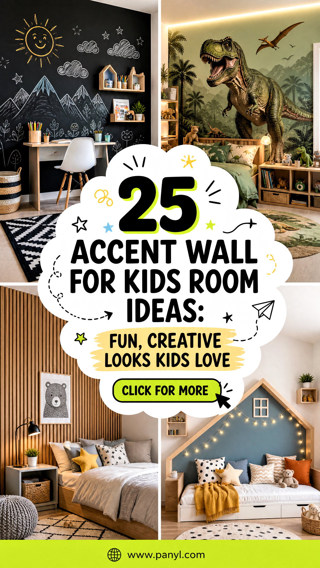 25 Accent Wall For Kids Room Ideas Fun Creative Looks Kids Love - 25 Accent Wall For Kids Room Ideas: Fun, Creative Looks Kids Love