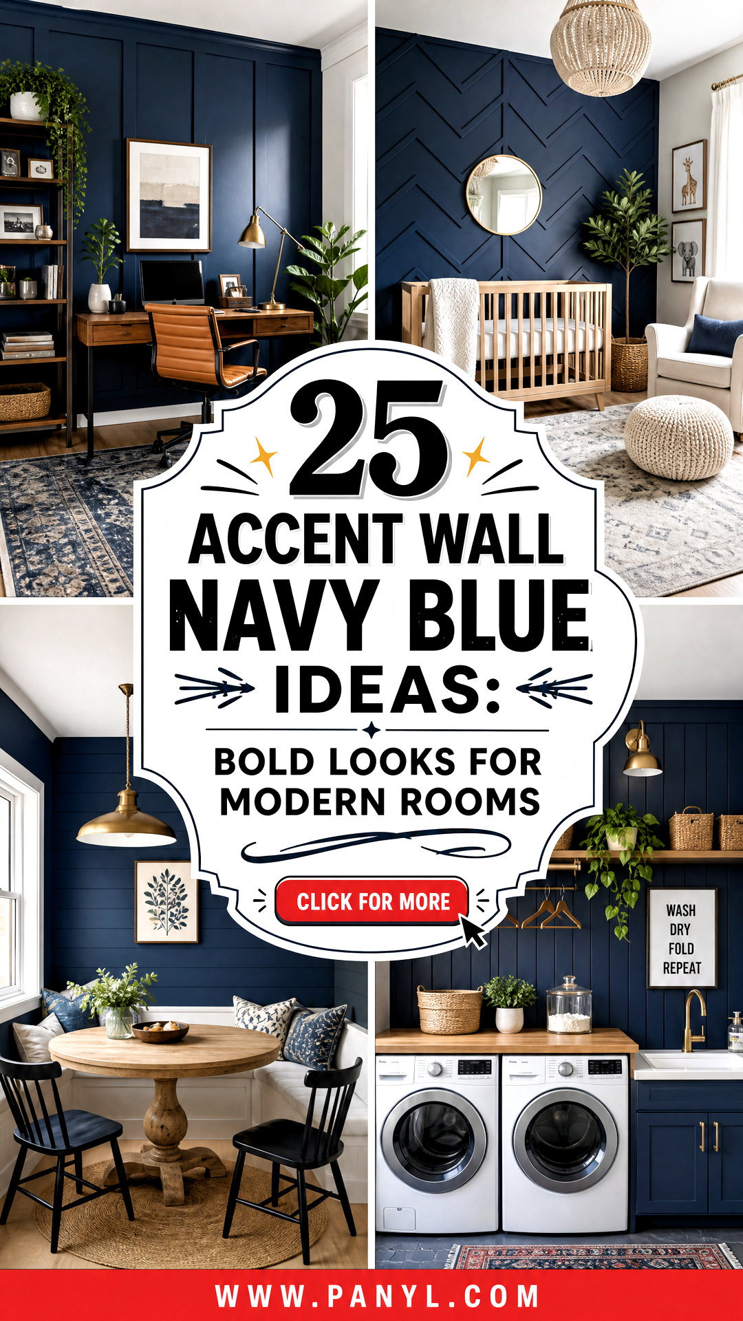 25 Accent Wall Navy Blue Ideas Bold Looks for Modern Rooms - 25 Accent Wall Navy Blue Ideas: Bold Looks for Modern Rooms