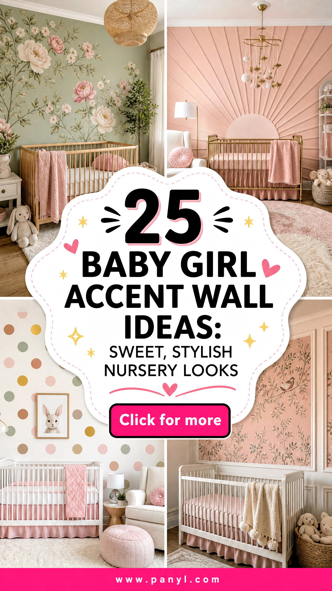 25 Baby Girl Accent Wall Ideas Sweet Stylish Nursery Looks - 25 Baby Girl Accent Wall Ideas: Sweet, Stylish Nursery Looks