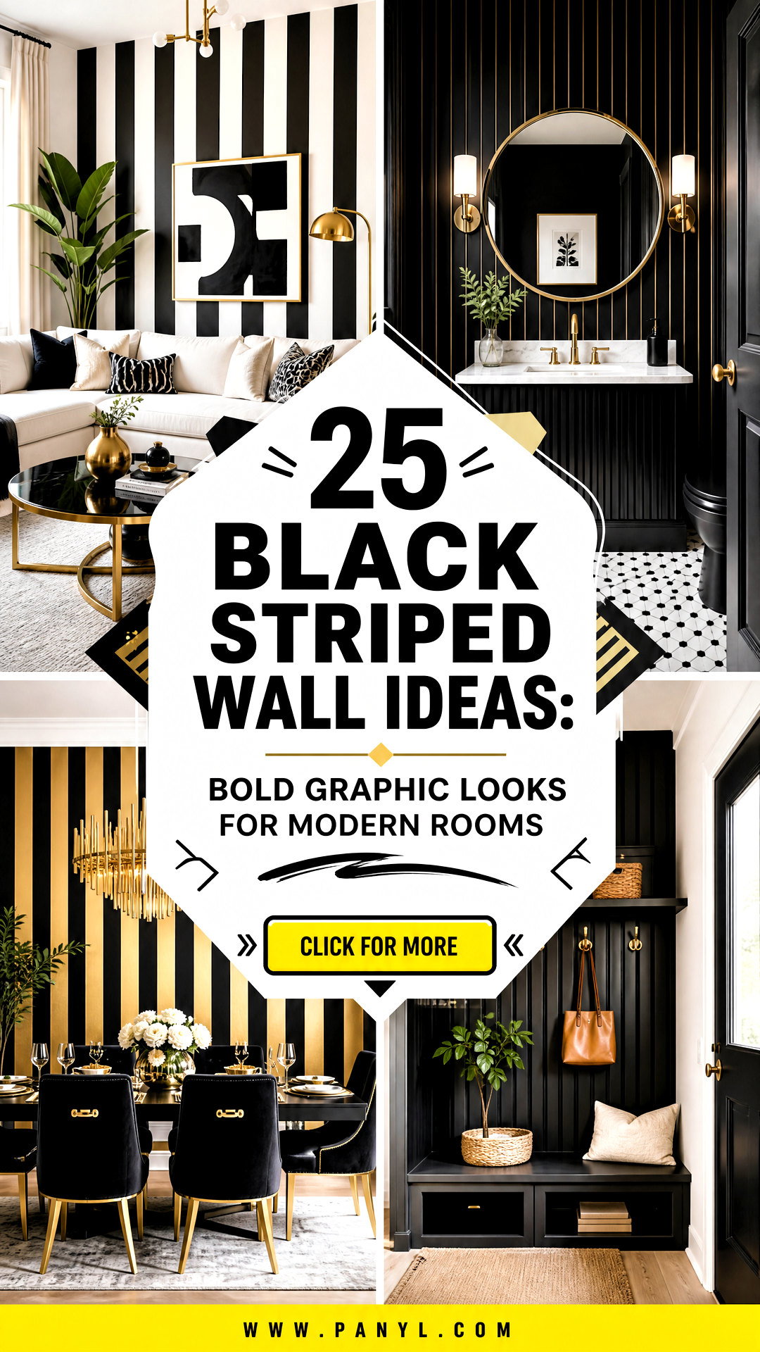 25 Black Striped Wall Ideas Bold Graphic Looks for Modern Rooms - 25 Black Striped Wall Ideas: Bold Graphic Looks for Modern Rooms
