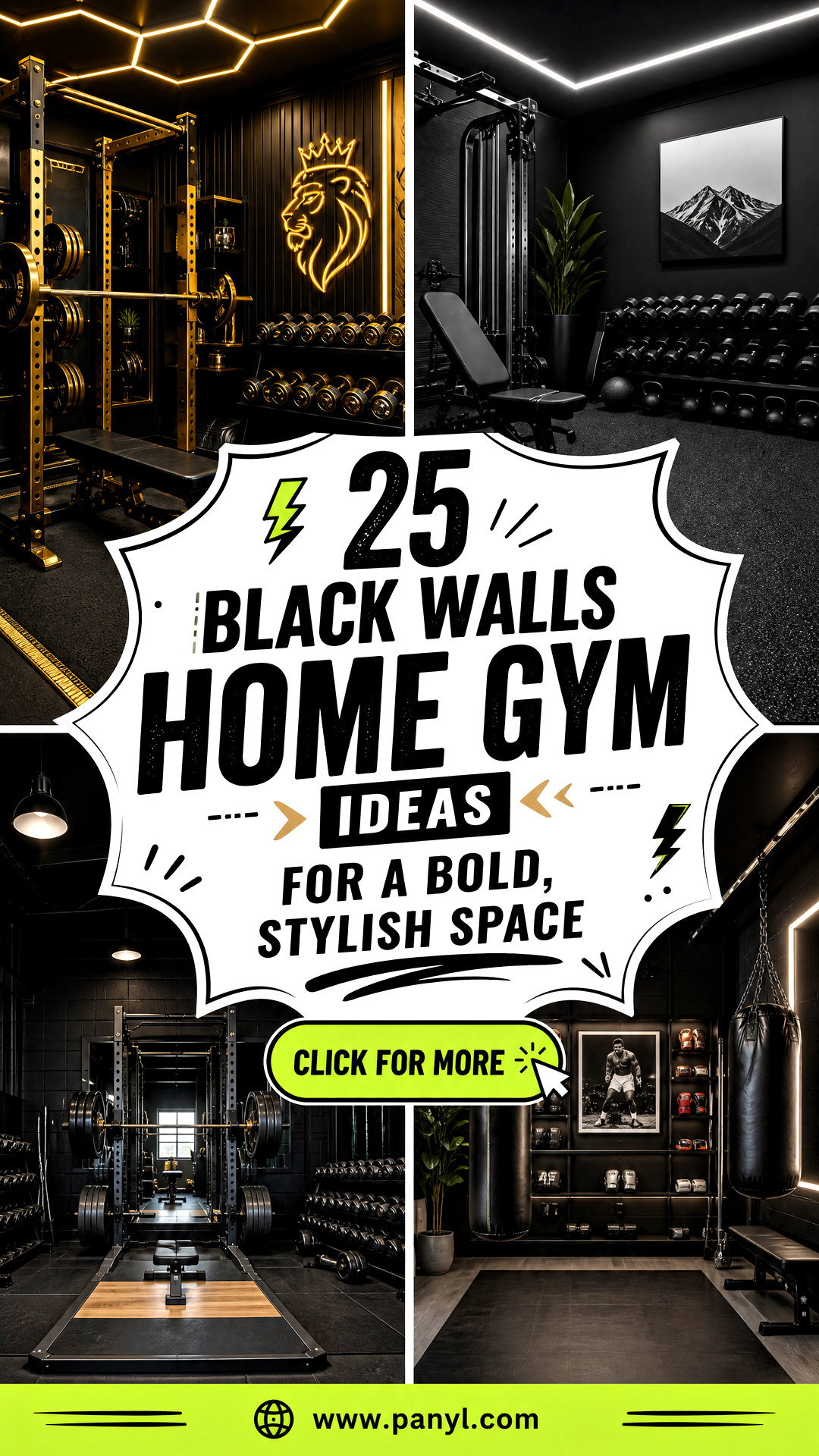 25 Black Walls Home Gym Ideas for a Bold Stylish Space - 25 Black Walls Home Gym Ideas for a Bold, Stylish Space