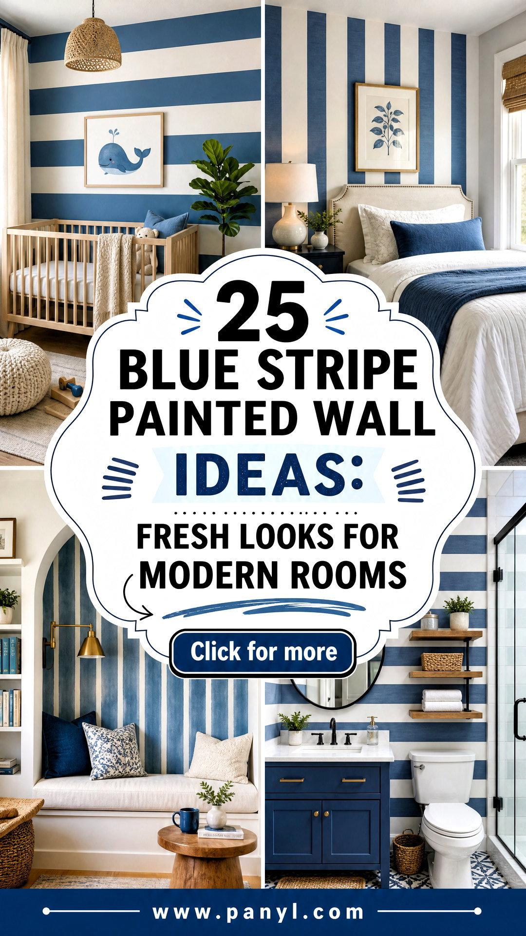 25 Blue Stripe Painted Wall Ideas Fresh Looks for Modern Rooms - 25 Blue Stripe Painted Wall Ideas: Fresh Looks for Modern Rooms