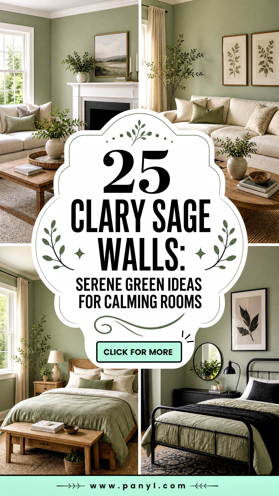 25 Clary Sage Walls Serene Green Ideas for Calming Rooms - 25 Clary Sage Walls: Serene Green Ideas for Calming Rooms