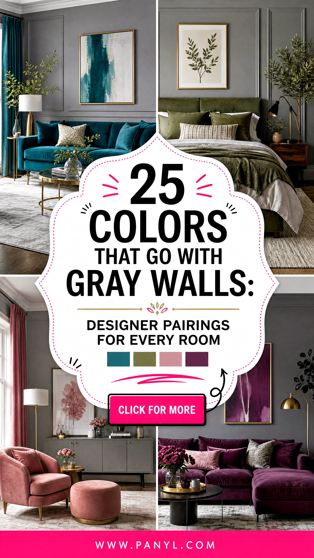 25 Colors That Go With Gray Walls Designer Pairings for Every Room - 25 Colors That Go With Gray Walls: Designer Pairings for Every Room