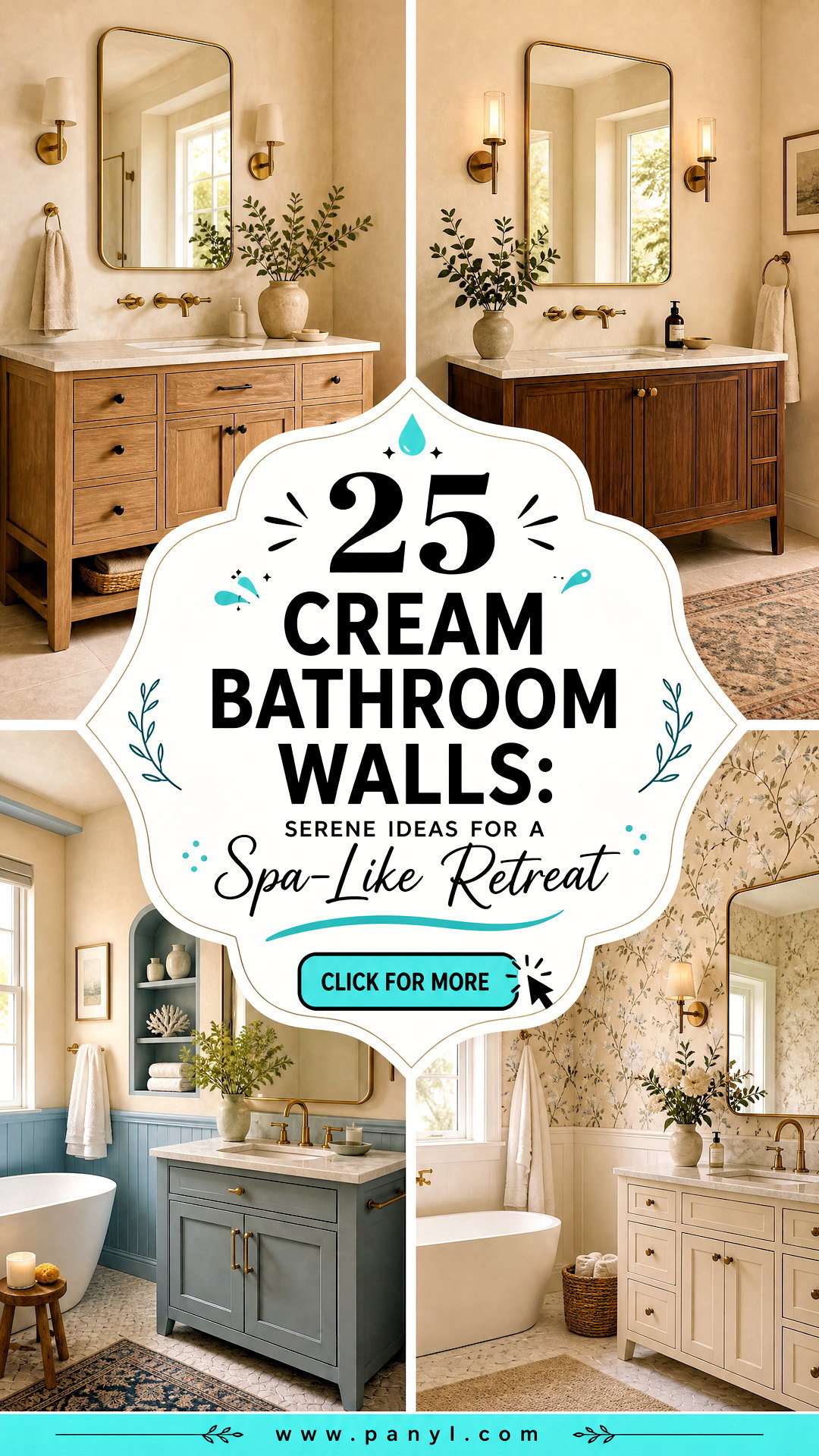 25 Cream Bathroom Walls Serene Ideas for a Spa-Like Retreat - 25 Cream Bathroom Walls: Serene Ideas for a Spa-Like Retreat