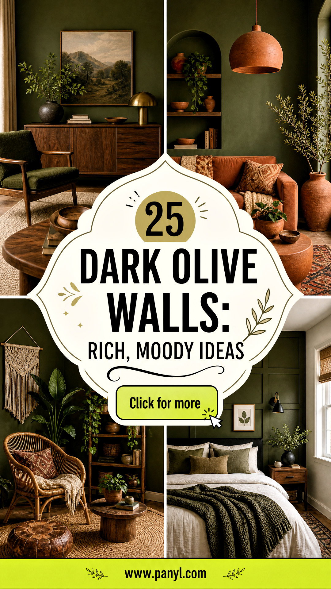 25 Dark Olive Walls Rich Moody Ideas for Modern Homes - 25 Dark Olive Walls: Rich, Moody Ideas for Modern Homes