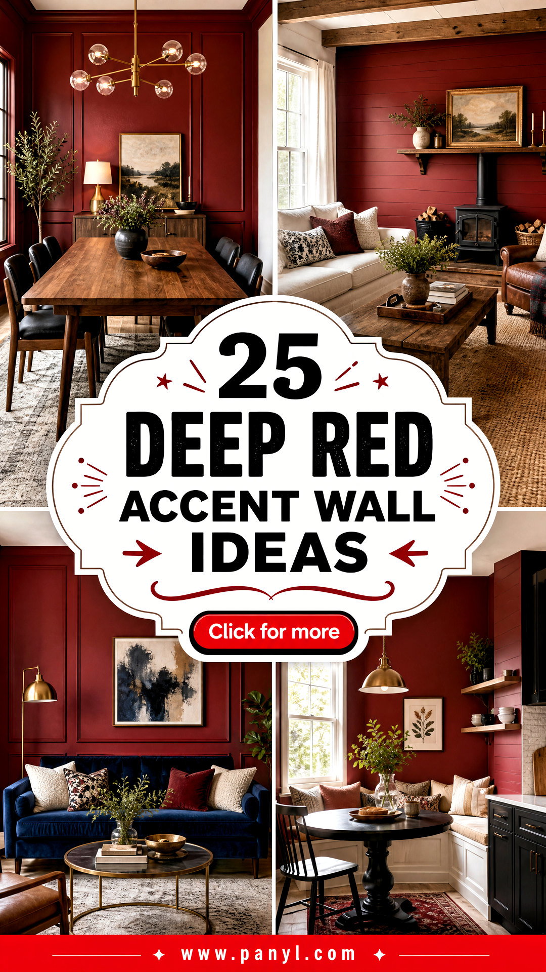 25 Deep Red Accent Wall Ideas for Bold Sophisticated Rooms - 25 Deep Red Accent Wall Ideas for Bold, Sophisticated Rooms