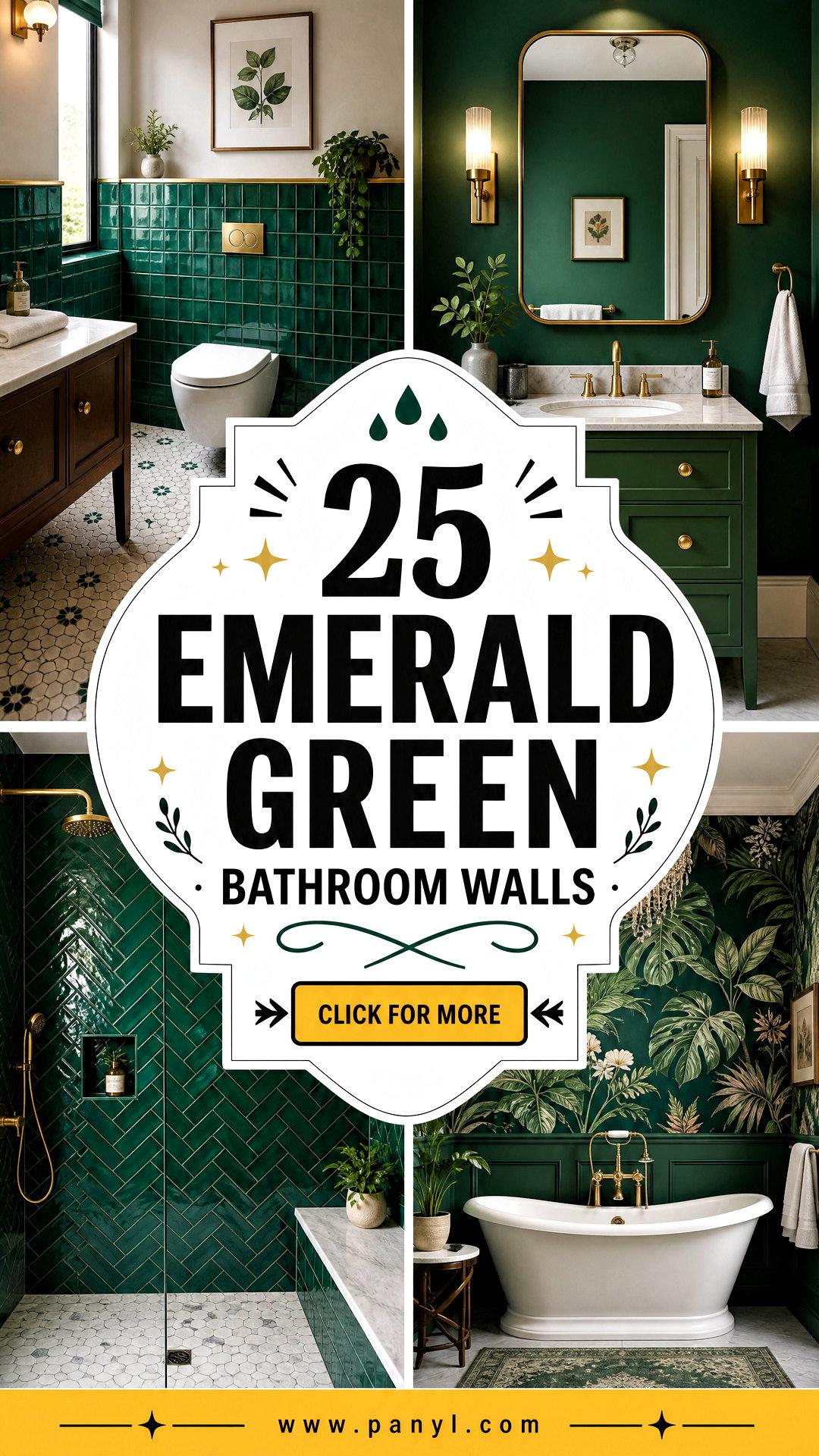 25 Emerald Green Bathroom Walls for a Luxe Spa-Like Retreat - 25 Emerald Green Bathroom Walls for a Luxe, Spa-Like Retreat