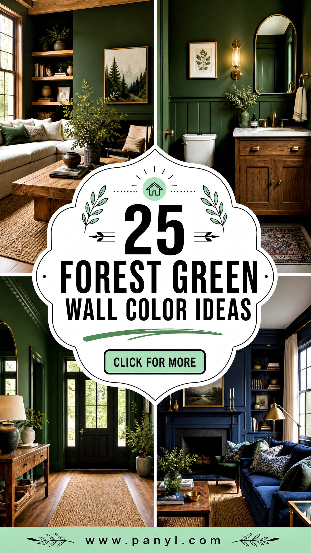 25 Forest Green Wall Color Ideas for Cozy Nature-Inspired Rooms - 25 Forest Green Wall Color Ideas for Cozy, Nature-Inspired Rooms