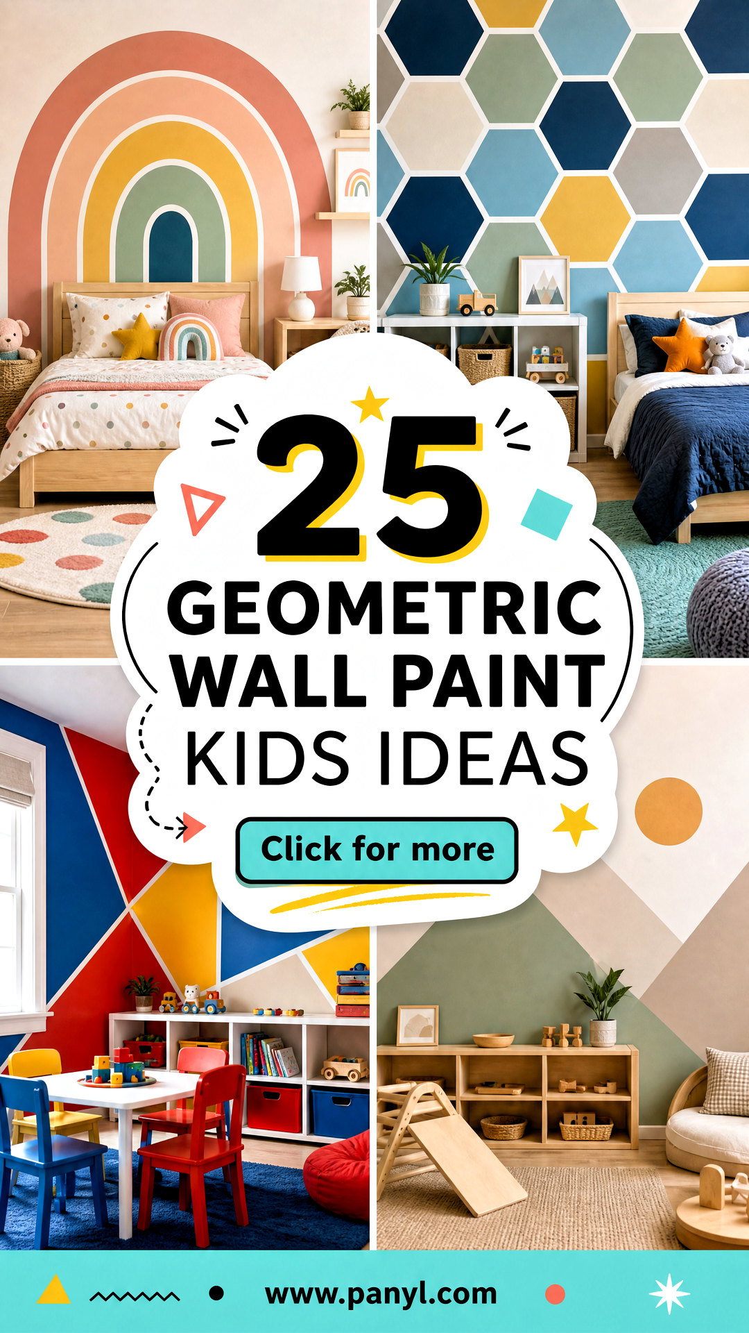 25 Geometric Wall Paint Kids Ideas for Playful Creative Rooms - 25 Geometric Wall Paint Kids Ideas for Playful, Creative Rooms