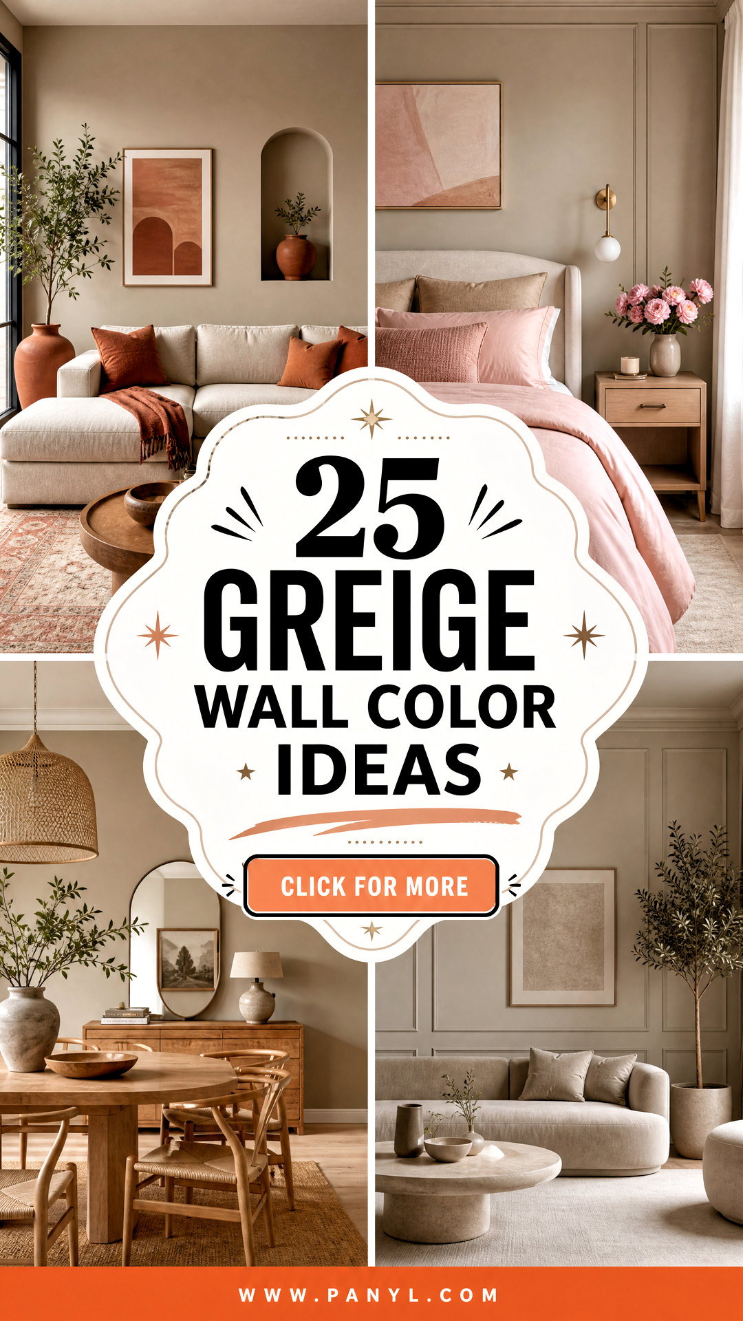 25 Greige Wall Color Ideas for Warm Timeless Modern Rooms - 25 Greige Wall Color Ideas for Warm, Timeless Modern Rooms