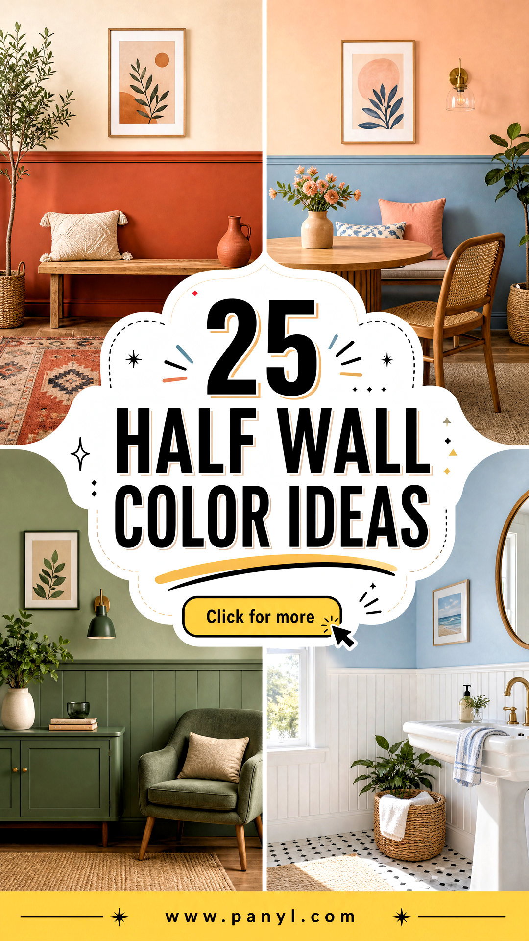 25 Half Wall Color Ideas for Stylish Creative Interiors - 25 Half Wall Color Ideas for Stylish, Creative Interiors