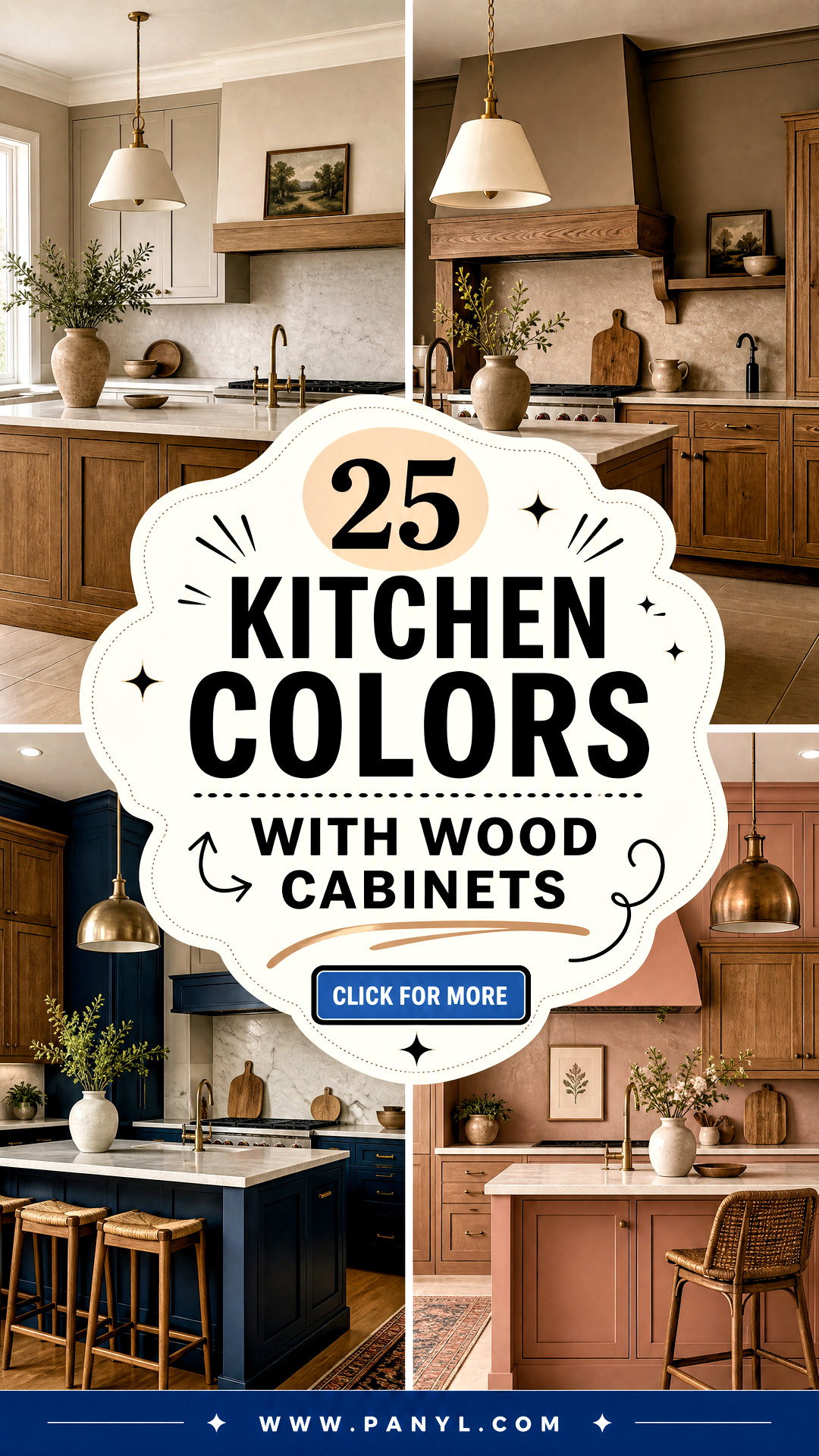 25 Kitchen Colors With Wood Cabinets for a Cozy Fresh Look - 25 Kitchen Colors With Wood Cabinets for a Cozy, Fresh Look