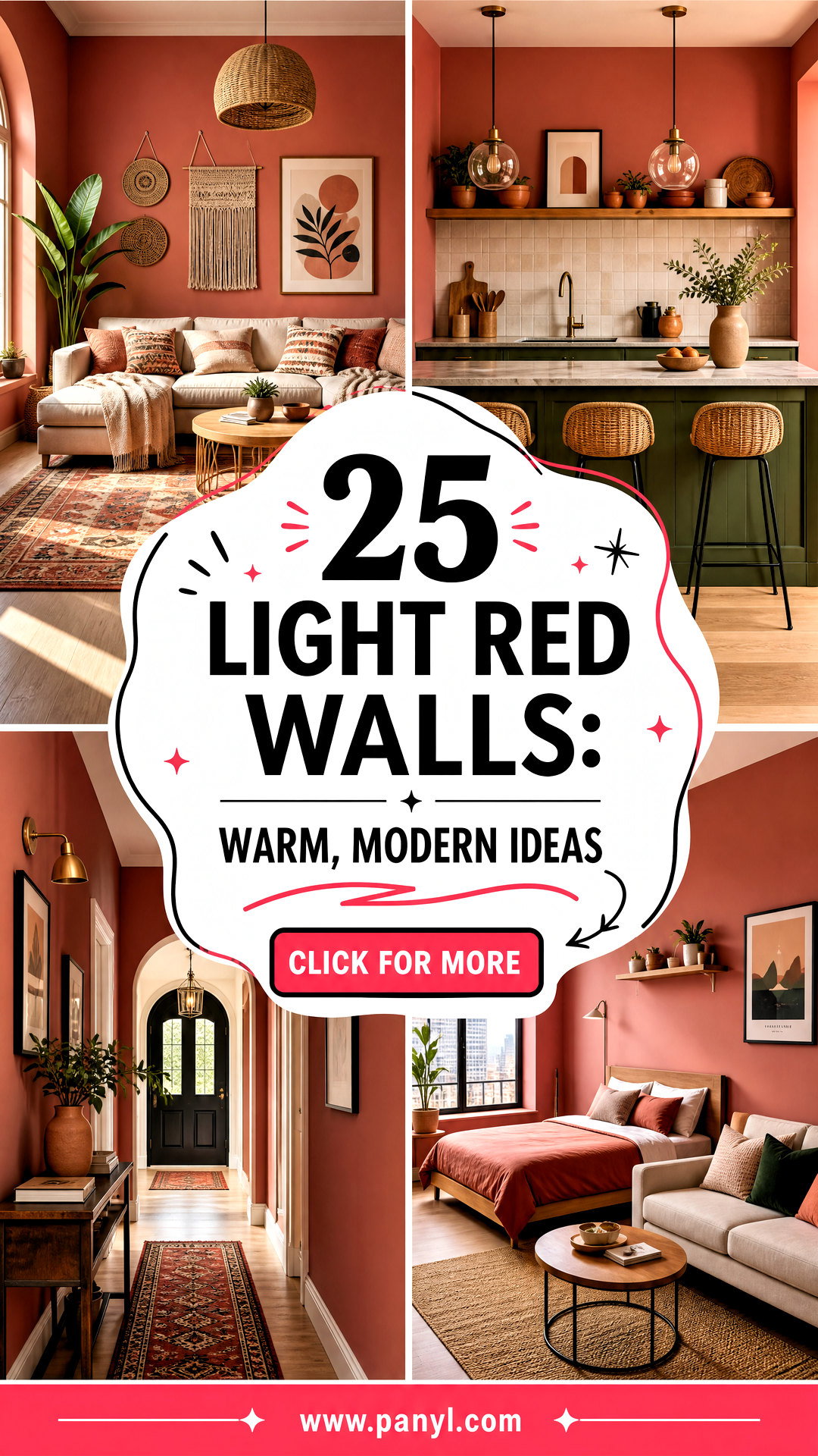 25 Light Red Walls Warm Modern Ideas for Stylish Rooms - 25 Light Red Walls: Warm, Modern Ideas for Stylish Rooms