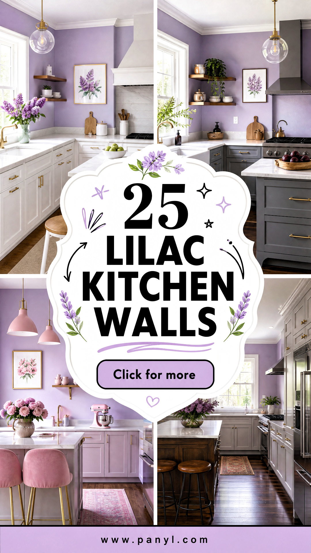 25 Lilac Kitchen Walls for a Fresh Charming Cooking Space - 25 Lilac Kitchen Walls for a Fresh, Charming Cooking Space