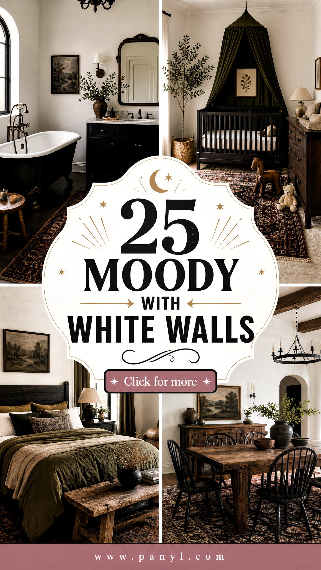 25 Moody With White Walls for Bold Balanced Interior Style - 25 Moody With White Walls for Bold, Balanced Interior Style