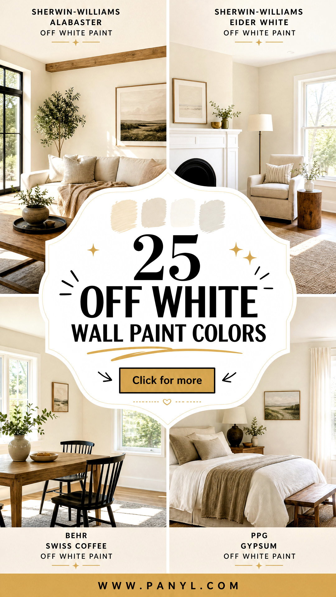 25 Off White Wall Paint Colors for Warm Timeless Interiors - 25 Off White Wall Paint Colors for Warm, Timeless Interiors