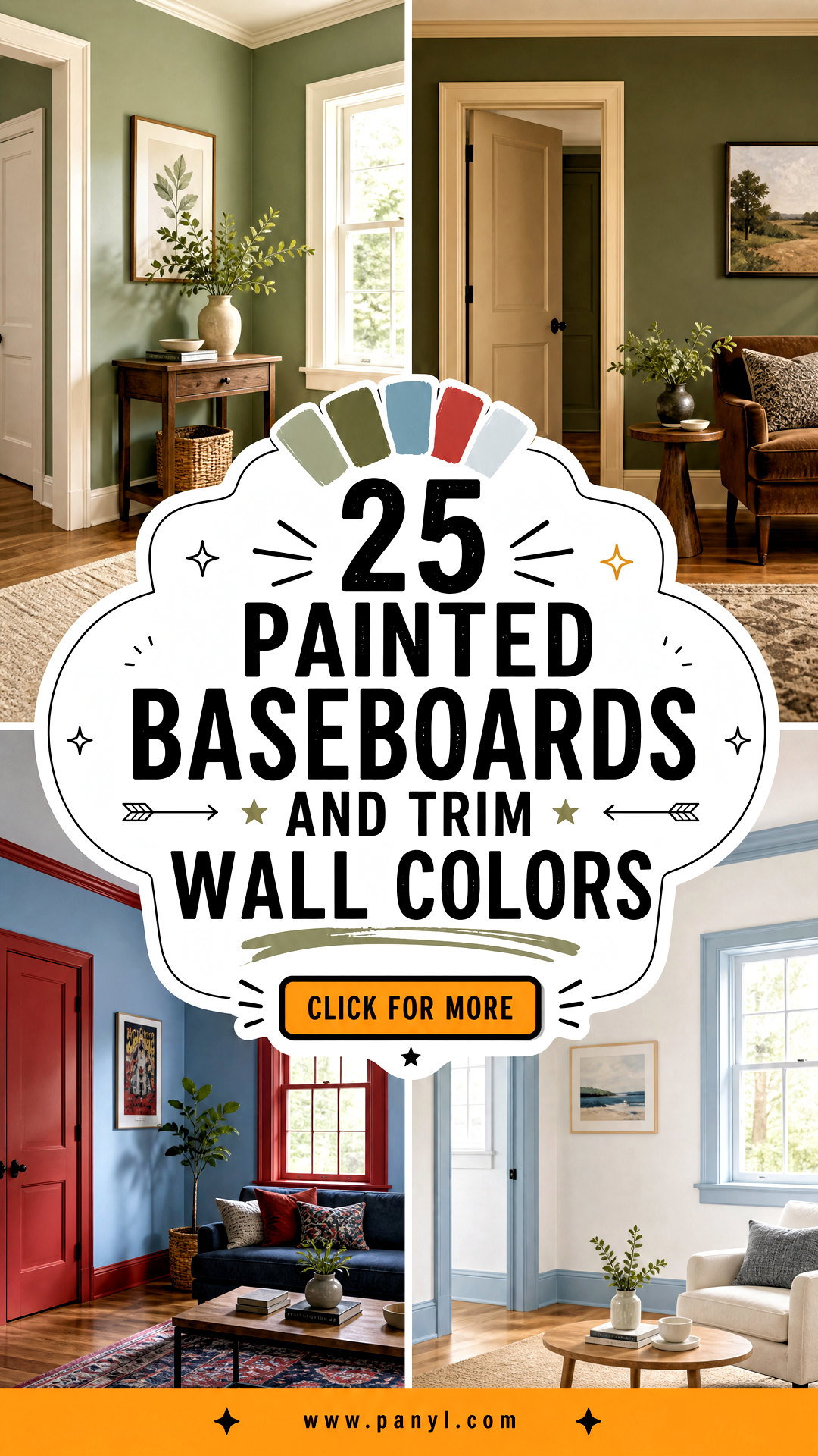 25 Painted Baseboards And Trim Wall Colors for a Polished Home - 25 Painted Baseboards And Trim Wall Colors for a Polished Home