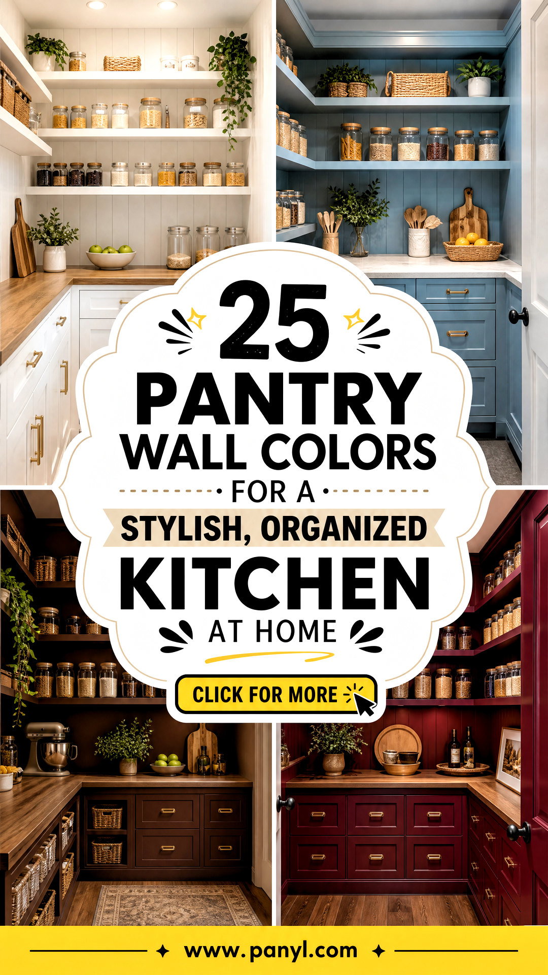 25 Pantry Wall Colors for a Stylish Organized Kitchen at Home - 25 Pantry Wall Colors for a Stylish, Organized Kitchen at Home