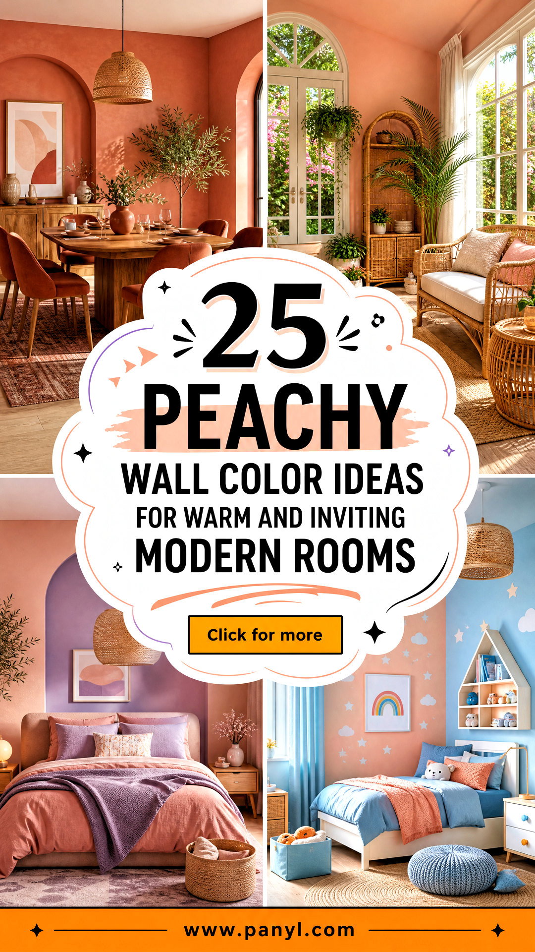 25 Peachy Wall Color Ideas for Warm and Inviting Modern Rooms - 25 Peachy Wall Color Ideas for Warm and Inviting Modern Rooms