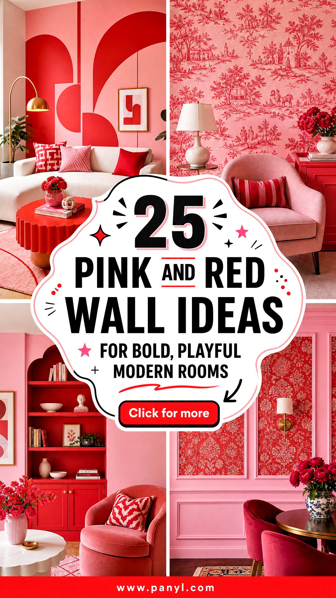 25 Pink And Red Wall Ideas for Bold Playful Modern Rooms - 25 Pink And Red Wall Ideas for Bold, Playful Modern Rooms