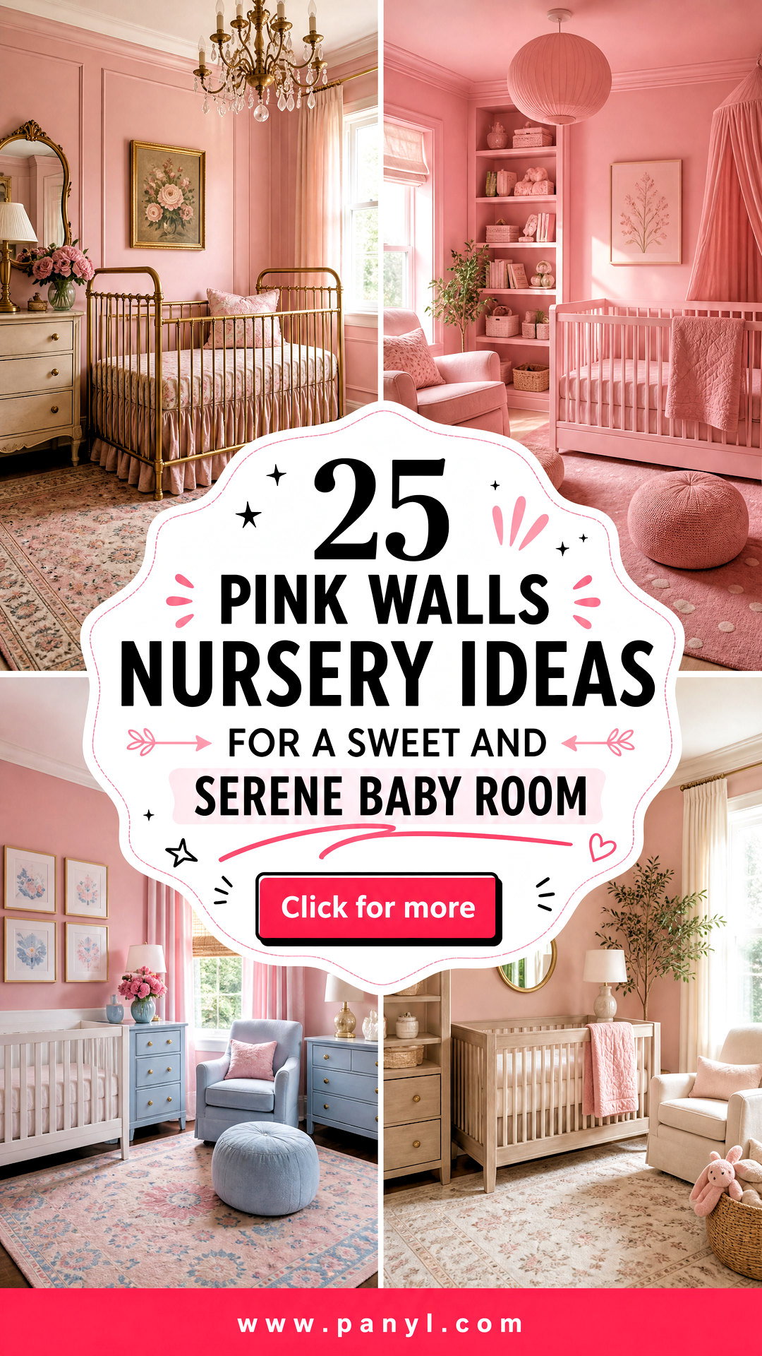 25 Pink Walls Nursery Ideas for a Sweet and Serene Baby Room - 25 Pink Walls Nursery Ideas for a Sweet and Serene Baby Room