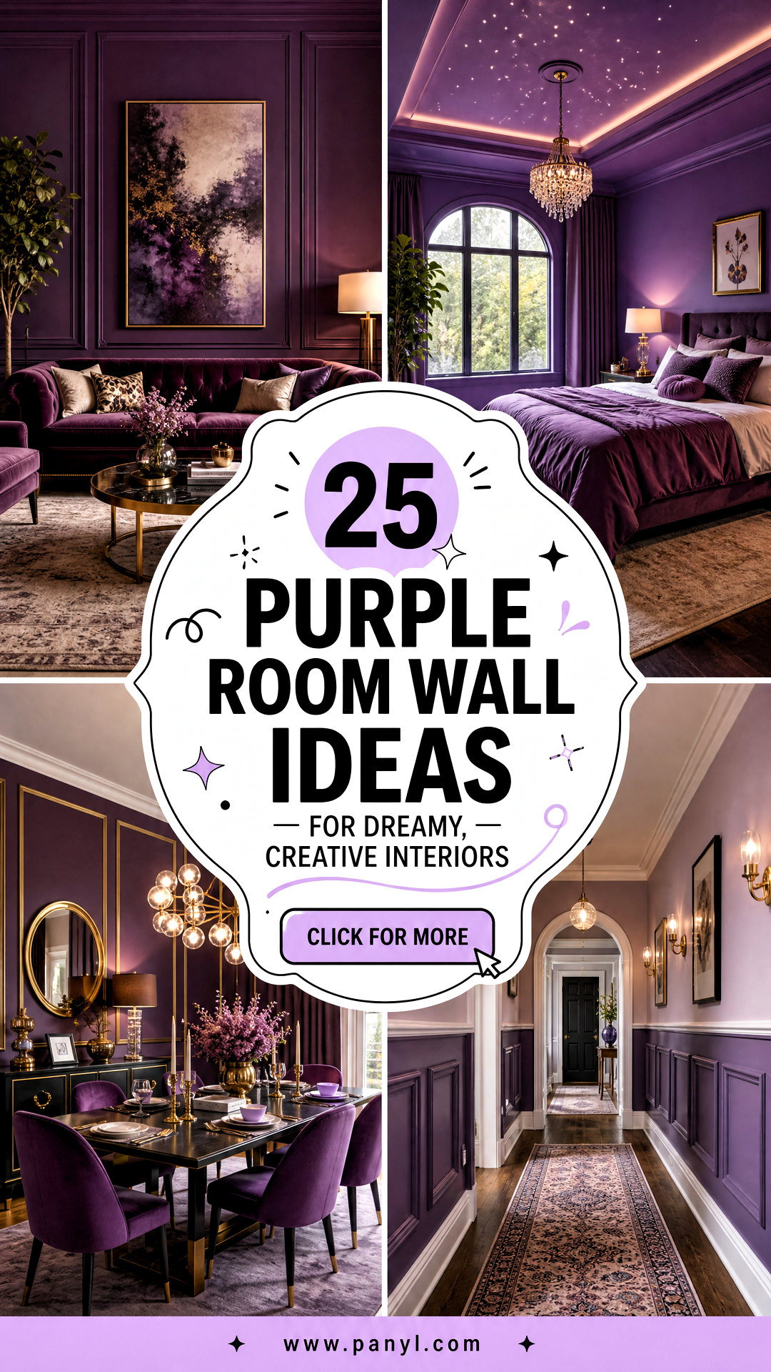 25 Purple Room Wall Ideas for Dreamy Creative Interiors - 25 Purple Room Wall Ideas for Dreamy, Creative Interiors