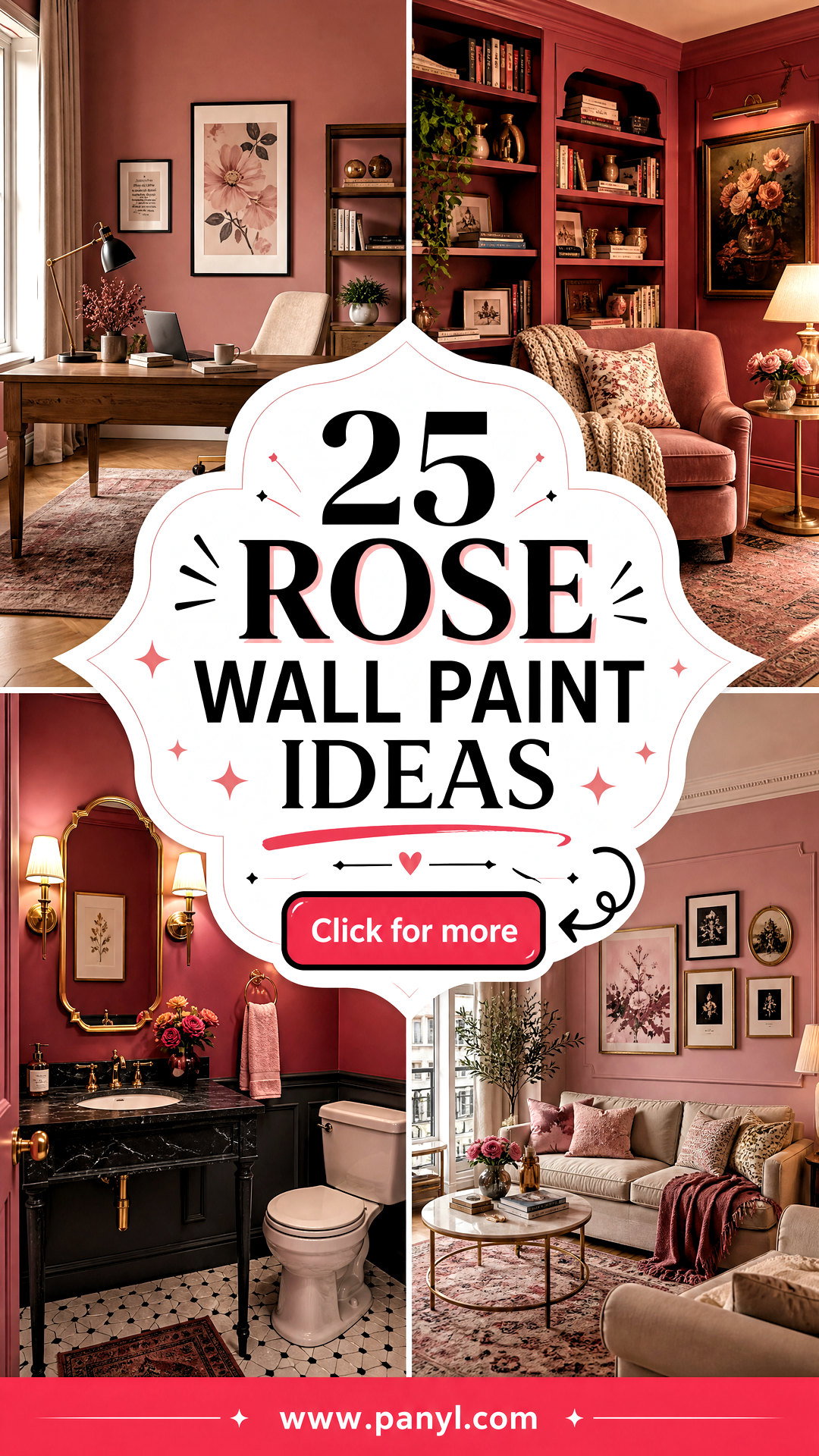 25 Rose Wall Paint Ideas for Romantic Sophisticated Rooms - 25 Rose Wall Paint Ideas for Romantic, Sophisticated Rooms