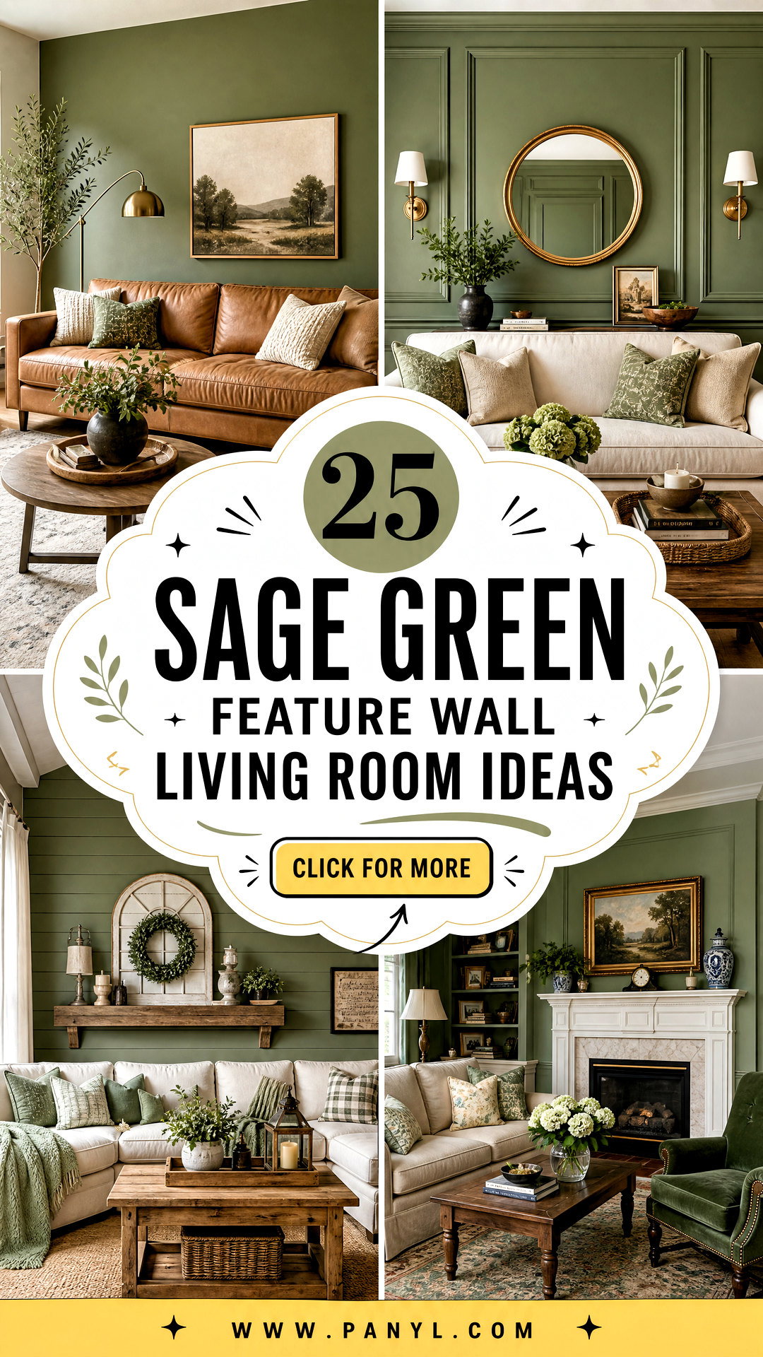 25 Sage Green Feature Wall Living Room Ideas for Cozy Style - 25 Sage Green Feature Wall Living Room Ideas for Cozy Style