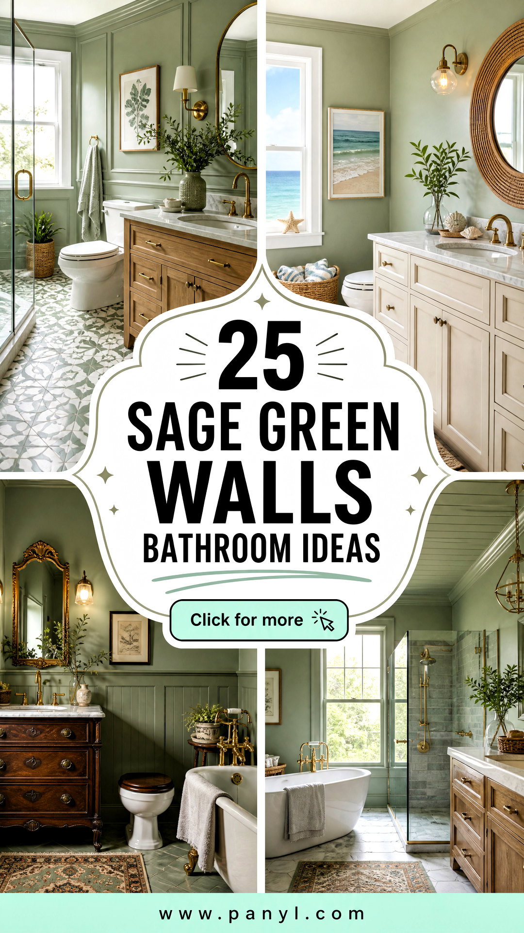 25 Sage Green Walls Bathroom Ideas for Serene Spa Style - 25 Sage Green Walls Bathroom Ideas for Serene Spa Style