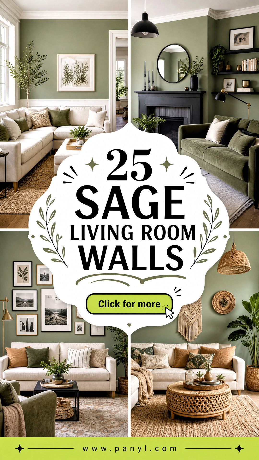25 Sage Living Room Walls for a Calm and Cozy Modern Retreat - 25 Sage Living Room Walls for a Calm and Cozy Modern Retreat