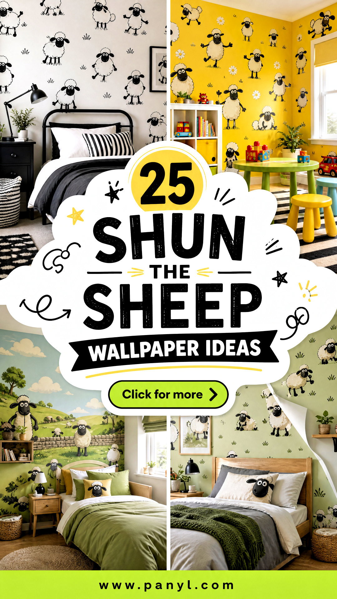 25 Shun The Sheep Wallpaper Ideas for Bold Playful Rooms - 25 Shun The Sheep Wallpaper Ideas for Bold, Playful Rooms