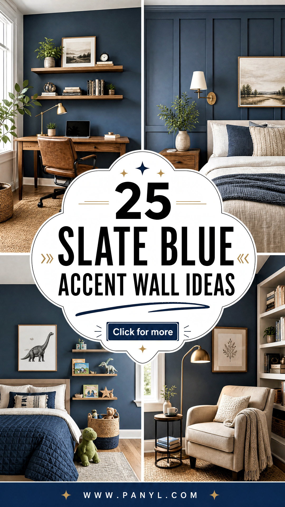 25 Slate Blue Accent Wall Ideas for Calm Sophisticated Rooms - 25 Slate Blue Accent Wall Ideas for Calm, Sophisticated Rooms