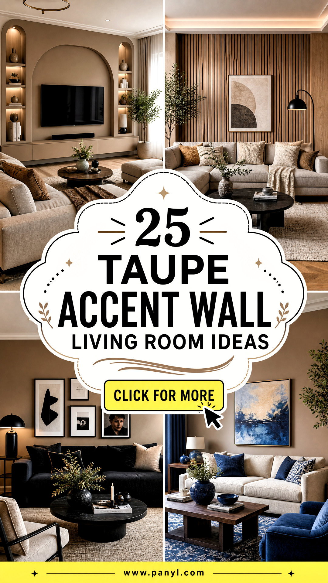 25 Taupe Accent Wall Living Room Ideas for a Cozy Modern Home - 25 Taupe Accent Wall Living Room Ideas for a Cozy, Modern Home