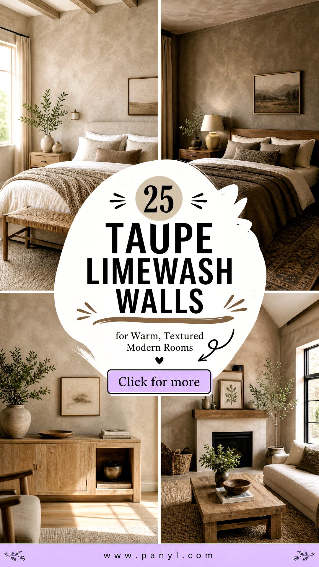 25 Taupe Limewash Walls for Warm Textured Modern Rooms - 25 Taupe Limewash Walls for Warm, Textured Modern Rooms