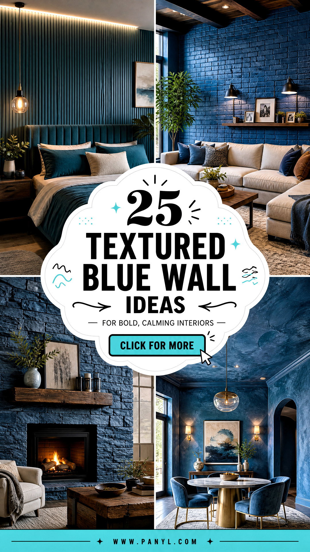 25 Textured Blue Wall Ideas for Bold Calming Interiors - 25 Textured Blue Wall Ideas for Bold, Calming Interiors