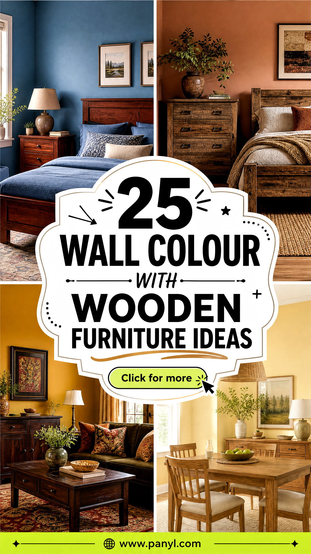 25 Wall Colour With Wooden Furniture Ideas for Warm Chic Rooms - 25 Wall Colour With Wooden Furniture Ideas for Warm, Chic Rooms