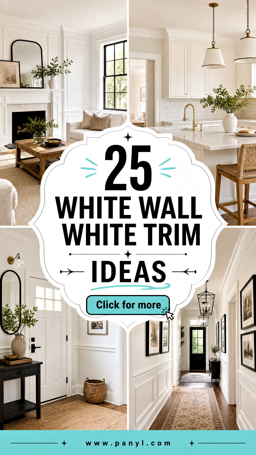 25 White Wall White Trim Ideas for a Bright Timeless Look - 25 White Wall White Trim Ideas for a Bright, Timeless Look