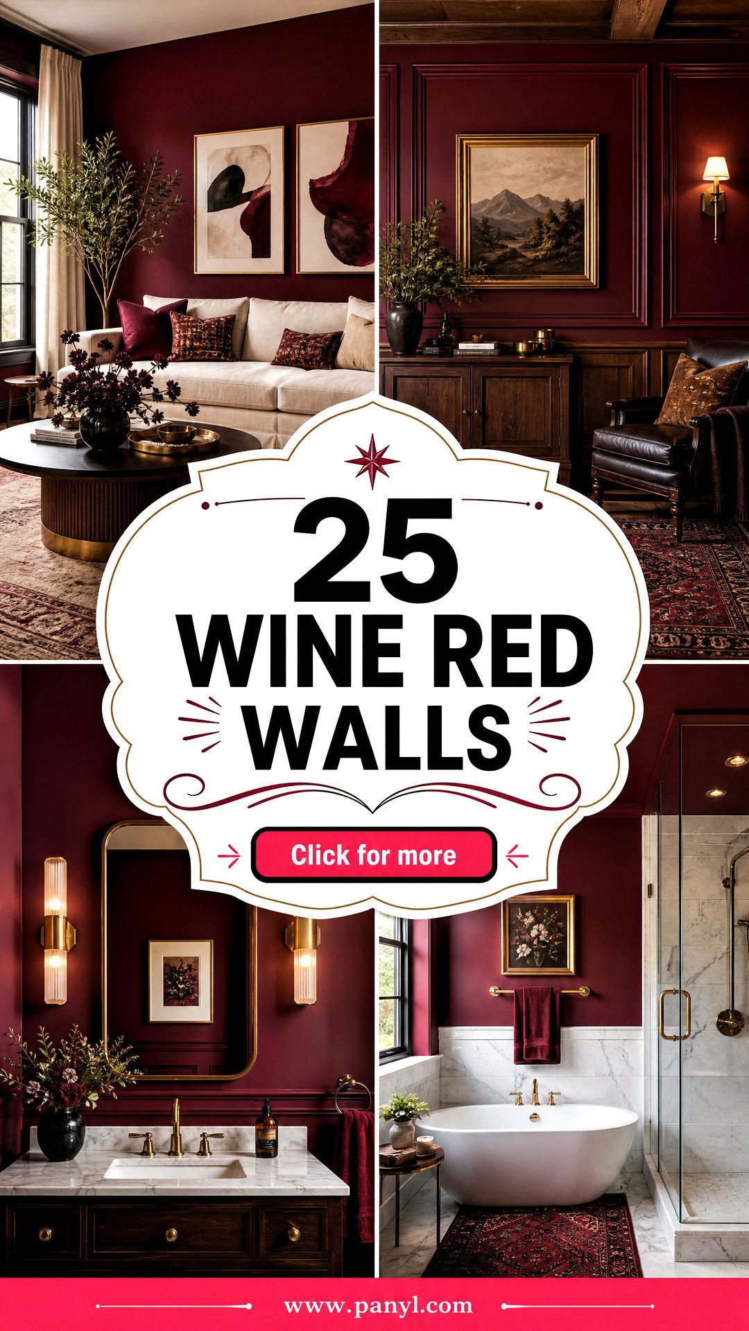 25 Wine Red Walls for Rich Dramatic Rooms Youll Love - 25 Wine Red Walls for Rich, Dramatic Rooms You’ll Love