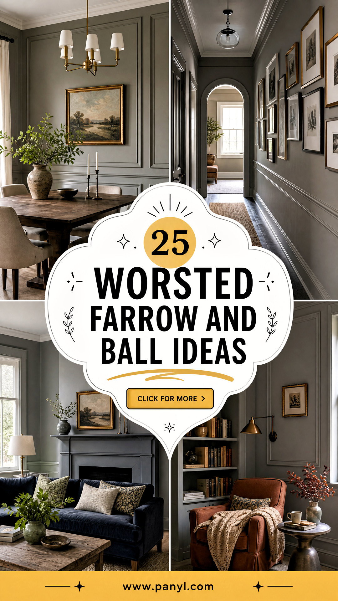 25 Worsted Farrow and Ball Ideas for Timeless Cozy Rooms - 25 Worsted Farrow and Ball Ideas for Timeless, Cozy Rooms