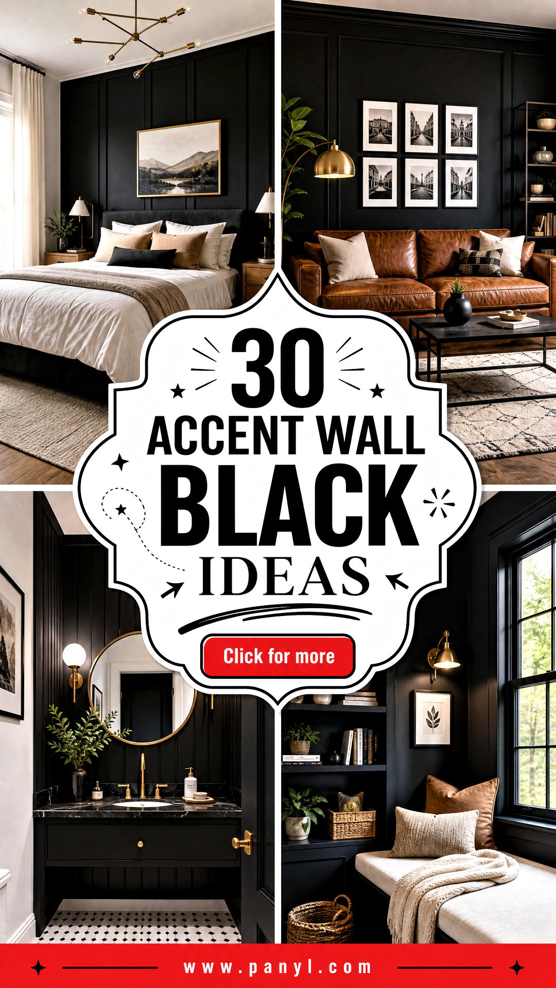 30 Accent Wall Black Ideas for Bold Modern Rooms Youll Love - 30 Accent Wall Black Ideas for Bold, Modern Rooms You’ll Love