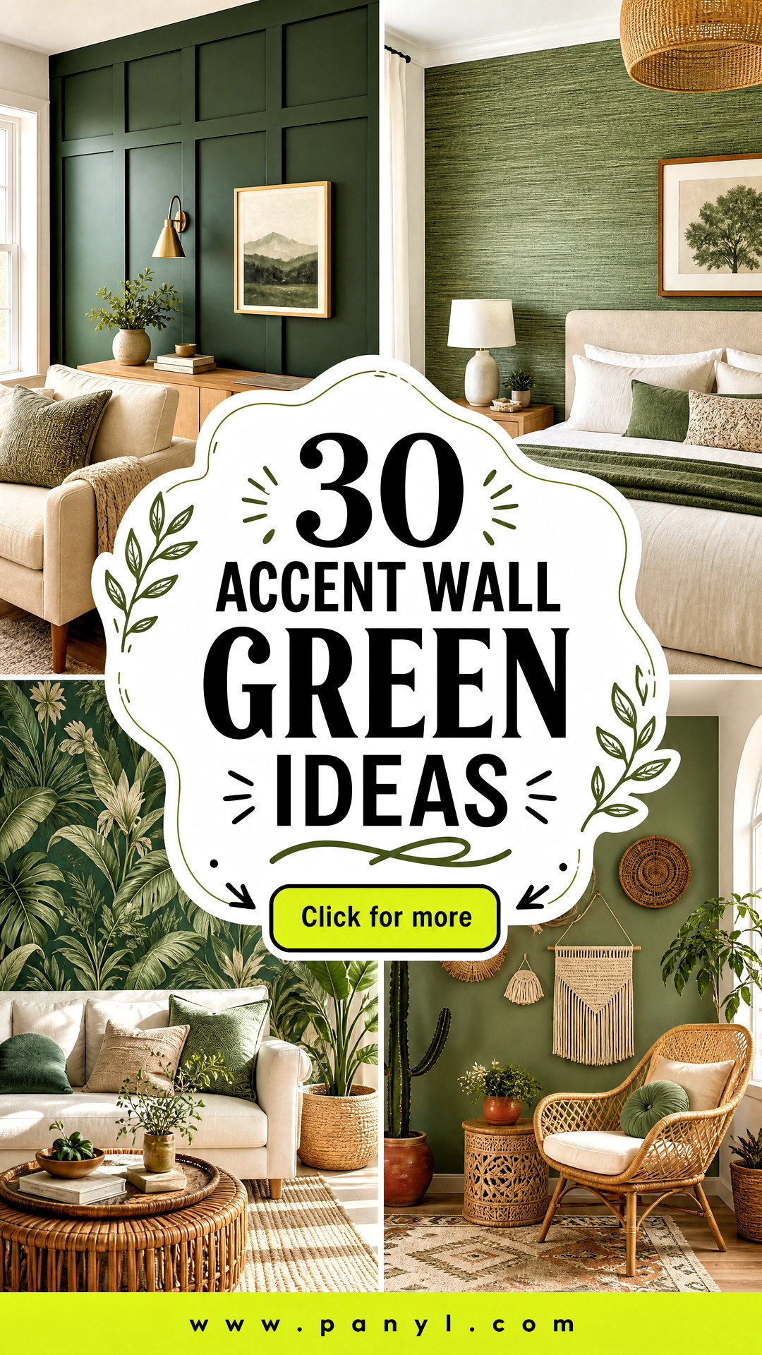 30 Accent Wall Green Ideas for Fresh Stylish Rooms Youll Love - 30 Accent Wall Green Ideas for Fresh, Stylish Rooms You’ll Love