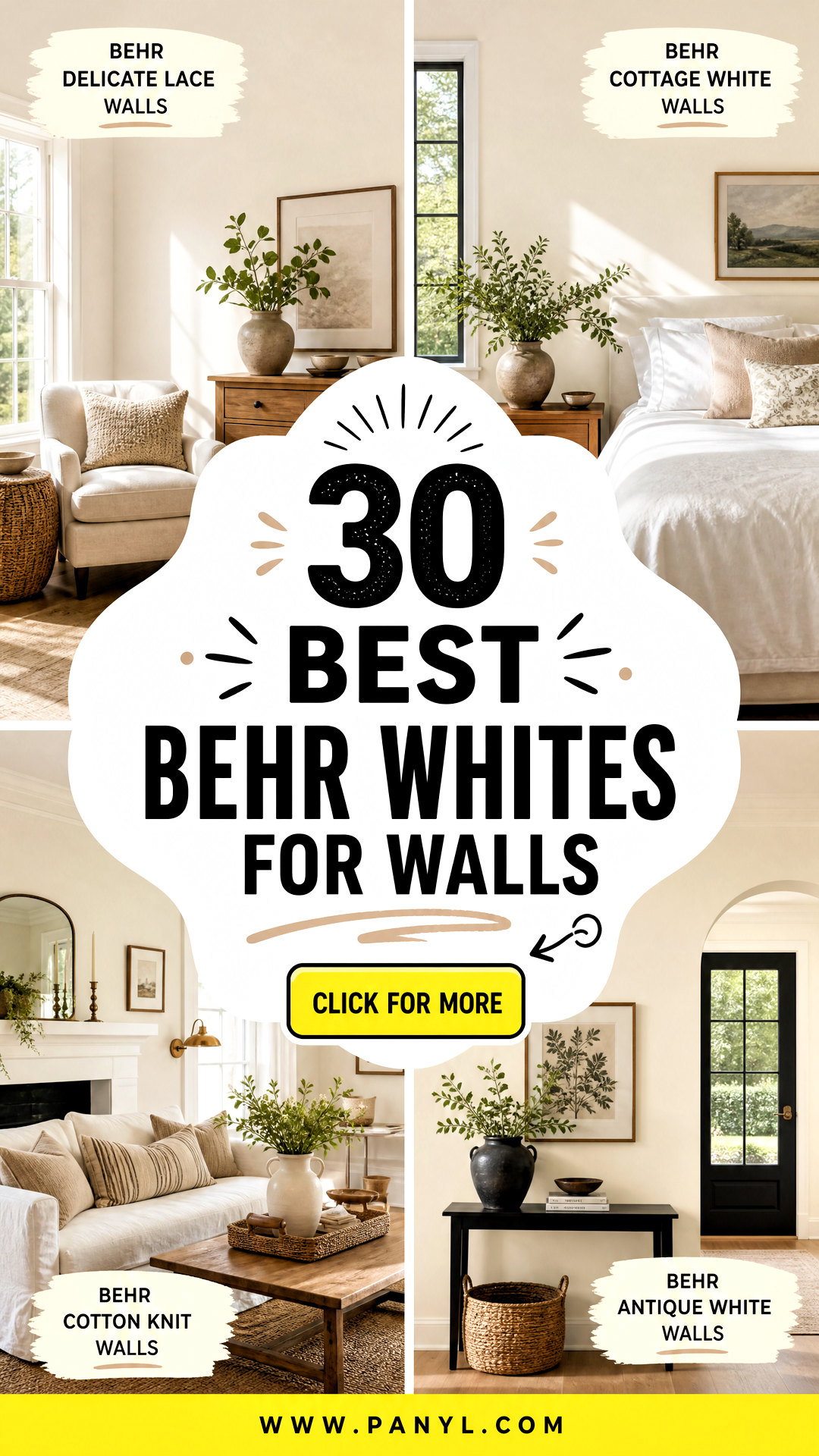 30 Best Behr Whites for Walls That Brighten Rooms Beautifully - 30 Best Behr Whites for Walls That Brighten Rooms Beautifully