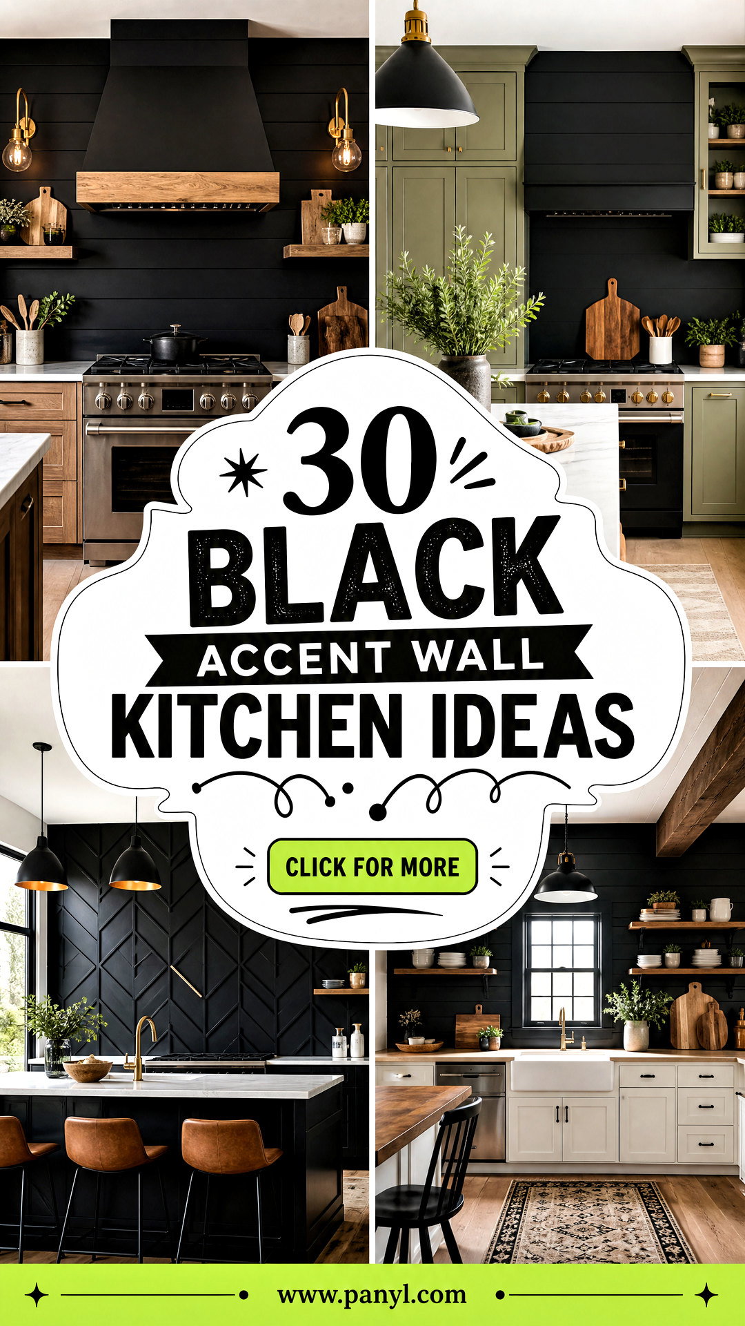 30 Black Accent Wall Kitchen Ideas for a Bold Modern Look - 30 Black Accent Wall Kitchen Ideas for a Bold Modern Look