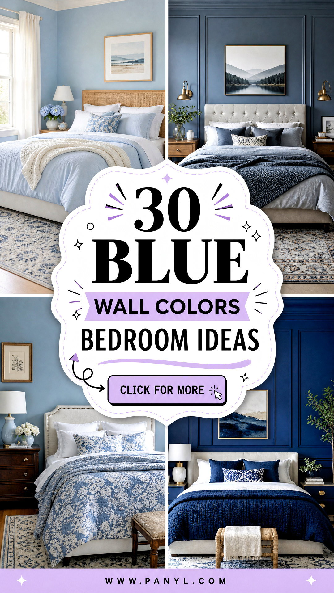 30 Blue Wall Colors Bedroom Ideas for a Cozy Serene Retreat - 30 Blue Wall Colors Bedroom Ideas for a Cozy, Serene Retreat