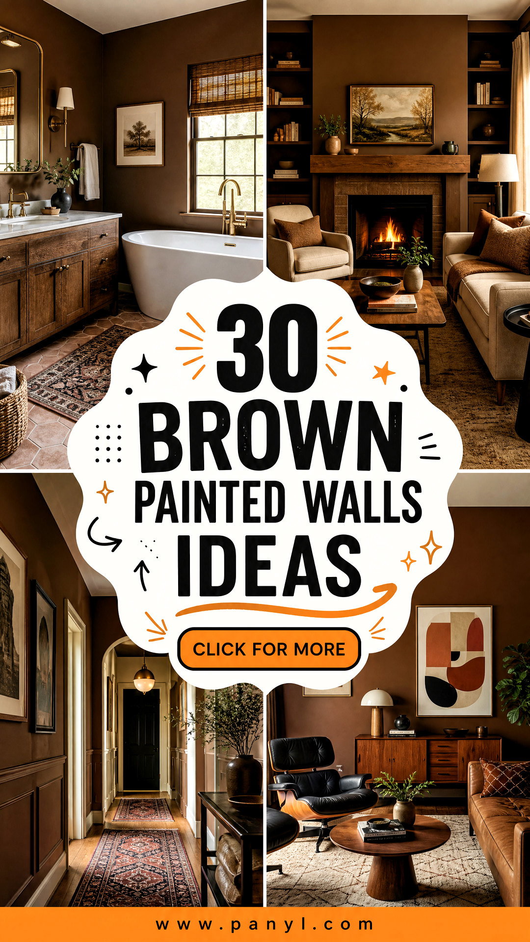30 Brown Painted Walls Ideas for Cozy Timeless Interiors - 30 Brown Painted Walls Ideas for Cozy, Timeless Interiors