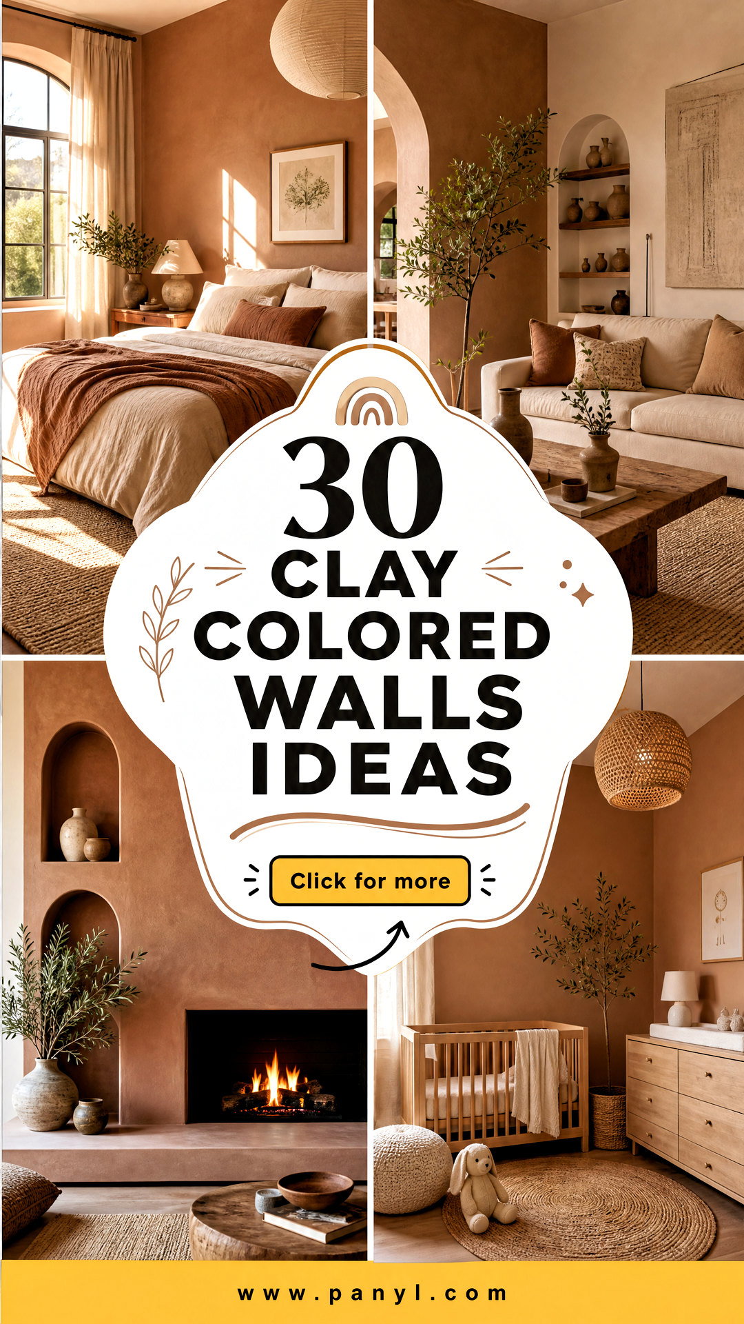 30 Clay Colored Walls Ideas for Warm Earthy Modern Rooms - 30 Clay Colored Walls Ideas for Warm, Earthy Modern Rooms