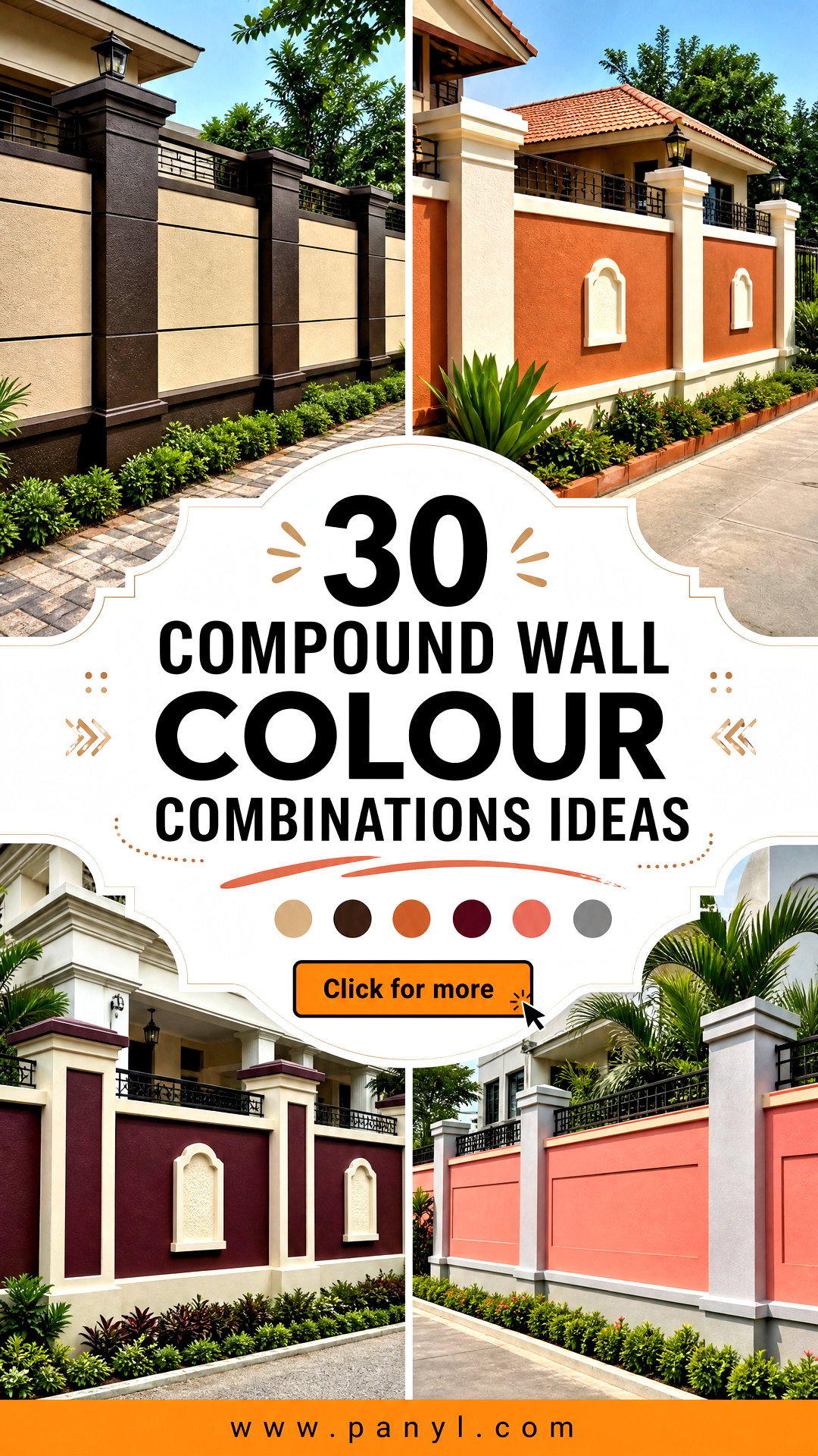 30 Compound Wall Colour Combinations Fresh Ideas for Homes - 30 Compound Wall Colour Combinations: Fresh Ideas for Homes