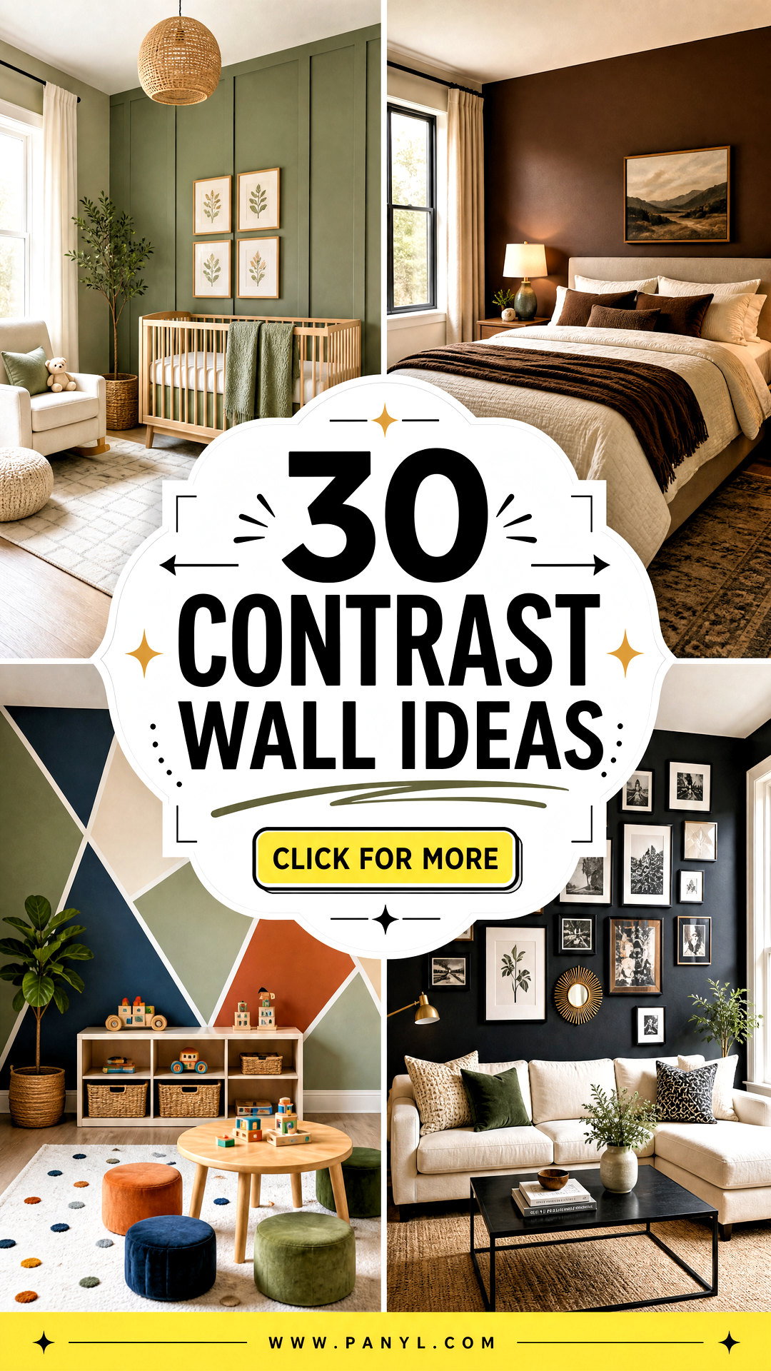 30 Contrast Wall Ideas for Bold Balanced Modern Rooms - 30 Contrast Wall Ideas for Bold, Balanced Modern Rooms